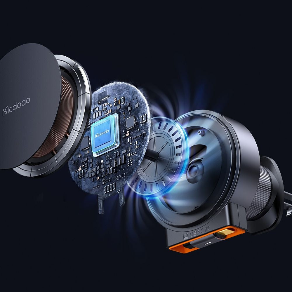 McDodo CH-0091 Wireless Car Charger, 15W, 1.67A, Gold