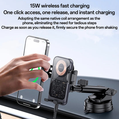 Yesido C307 Wireless Car Charger, 15W, 1.67A, Black