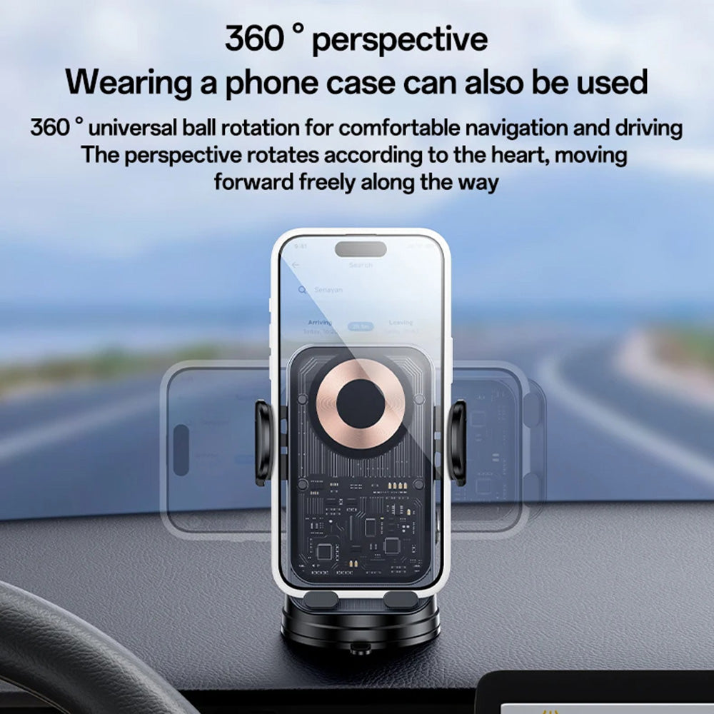 Yesido C307 Wireless Car Charger, 15W, 1.67A, Black