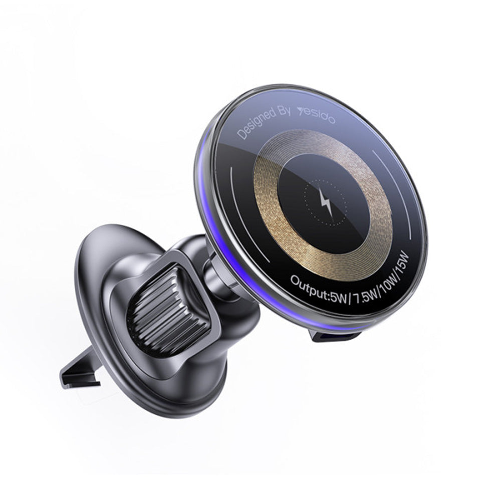 Yesido C308 Wireless Car Charger, 15W, 1.67A, Black