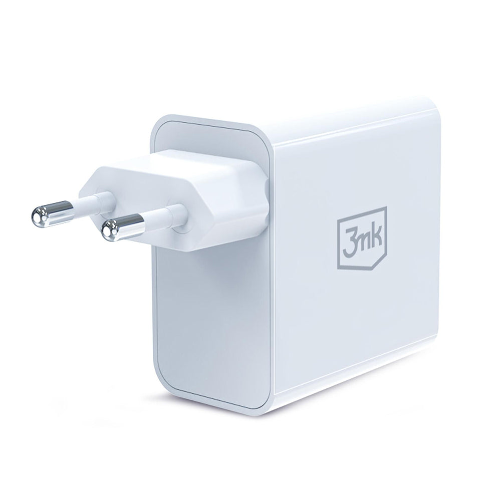 3MK FlowPower Network Charger, 45W, 1 x USB-A - 1 x USB-C, White