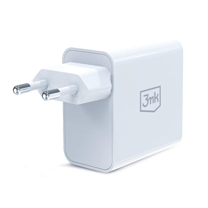3MK FlowPower Network Charger, 45W, 1 x USB-A - 1 x USB-C, White