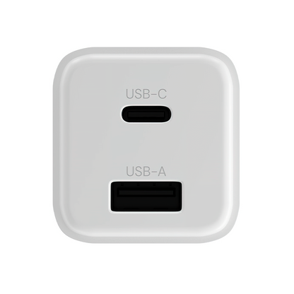 Allity Network Charger. ATC-01-30WAC Mini, 30W, 3A, 1 x USB-A - 1 x USB-C, White