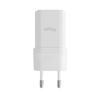 Allity Network Charger. ATC-01-30WAC Mini, 30W, 3A, 1 x USB-A - 1 x USB-C, White