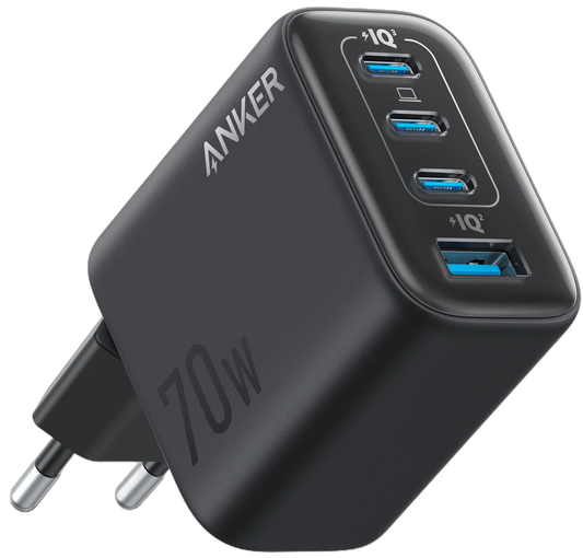 Anker Zolo Network Charger, 70W, 3.5A, 1 x USB-A - 3 x USB-C, Black A121CG11