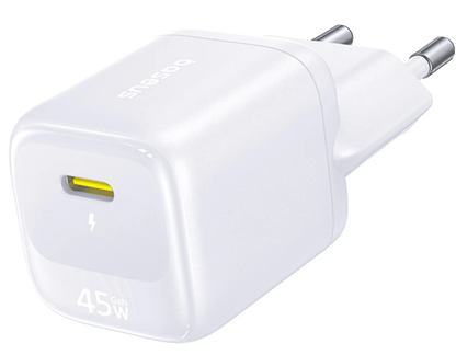 Baseus EnerFill FN22 Wall Charger, 45W, 3A, 1 x USB-C, White E0123301