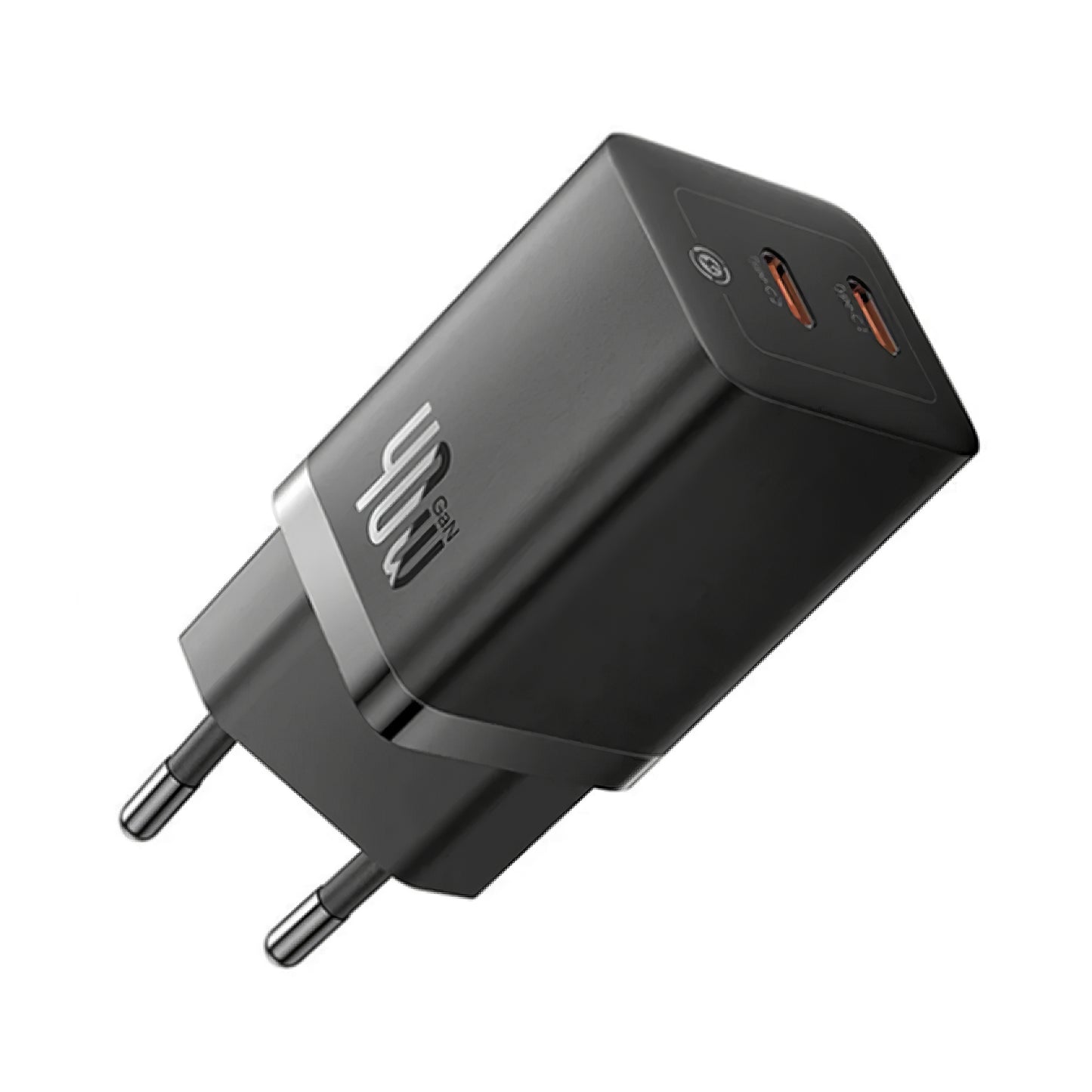 Baseus GaN5 Pro Network Charger, 40W, 3A, 2 x USB-C, Black CCGP180101
