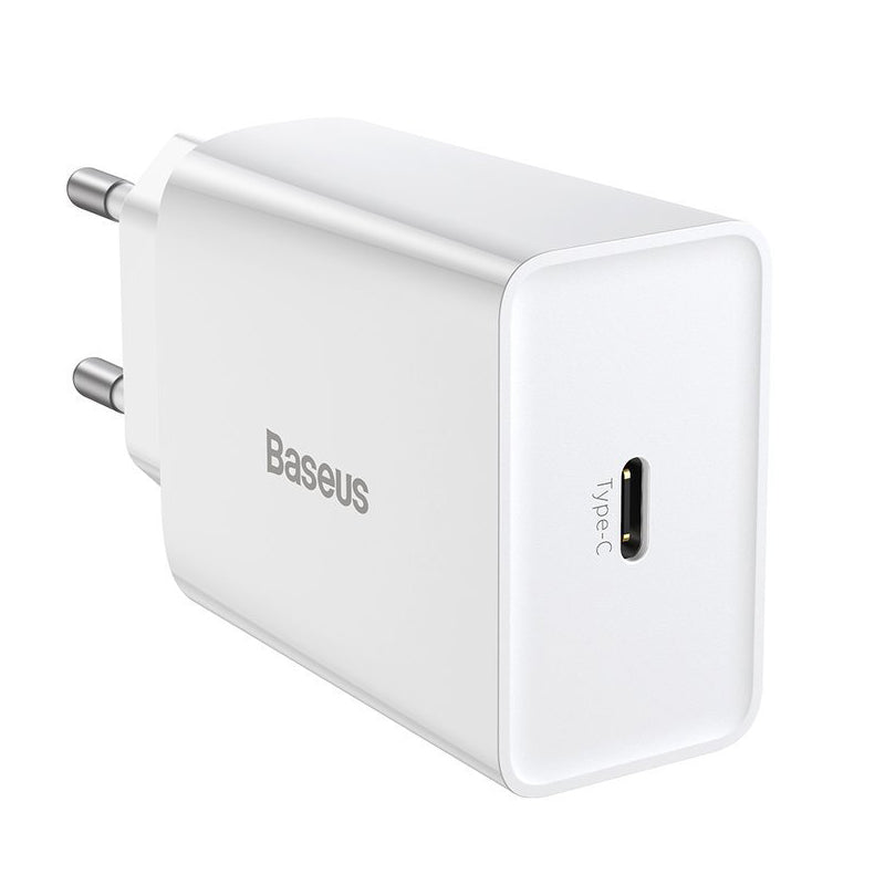 Baseus Speed Mini Network Charger, 20W, 3A, 1 x USB-C, White CCFS-SN02