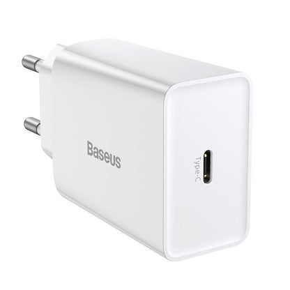 Baseus Speed Mini Network Charger, 20W, 3A, 1 x USB-C, White CCFS-SN02