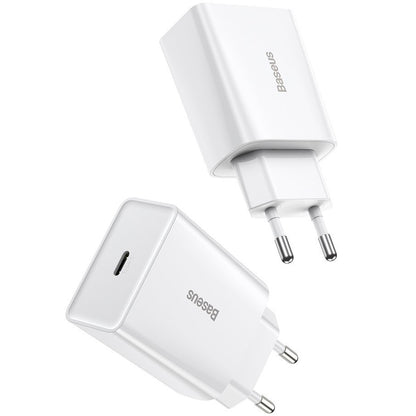 Baseus Speed Mini Network Charger, 20W, 3A, 1 x USB-C, White CCFS-SN02
