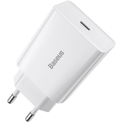 Baseus Speed Mini Network Charger, 20W, 3A, 1 x USB-C, White CCFS-SN02