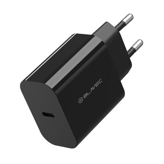Blavec BC-7 Network Charger with USB-C Cable, 45W, 3A, 1 x USB-C, Black