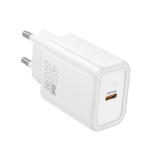 HOCO N60 Network Charger, 20W, 3A, 1 x USB-C, White