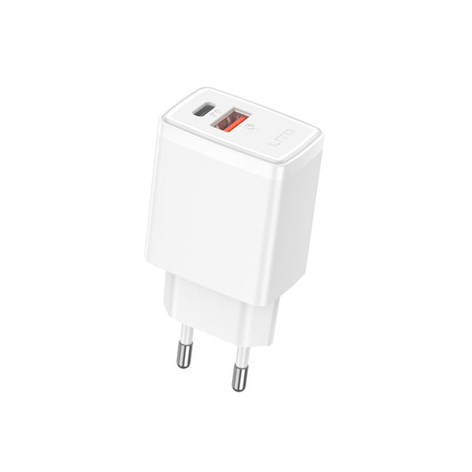 Lito LC09 Network Charger, 20W, 3A, 1 x USB-A - 1 x USB-C, White