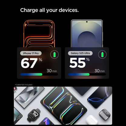Spigen EE301EU Essential Wall Charger, 30W, 3A, 1 x USB-C, Titan Gray ACH10448