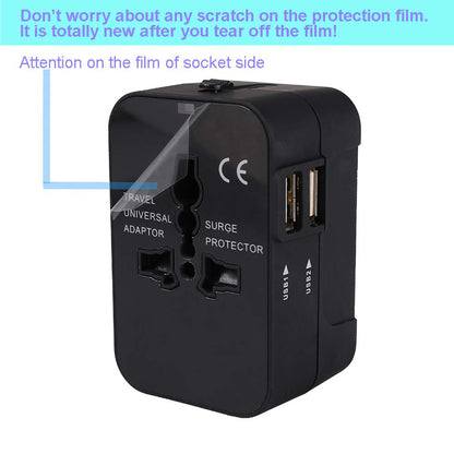 Techsuit HHT202 Travel Network Charger, 10W, 2A, 2 x USB-A, White