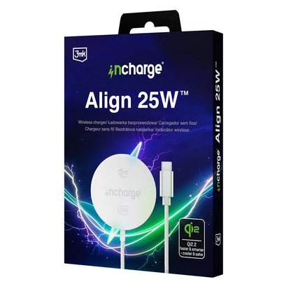 3MK Align Wireless Network Charger, 25W, White
