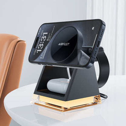 Acefast E17 3in1 Wireless Network Charger, 15W, 1.67A, Black