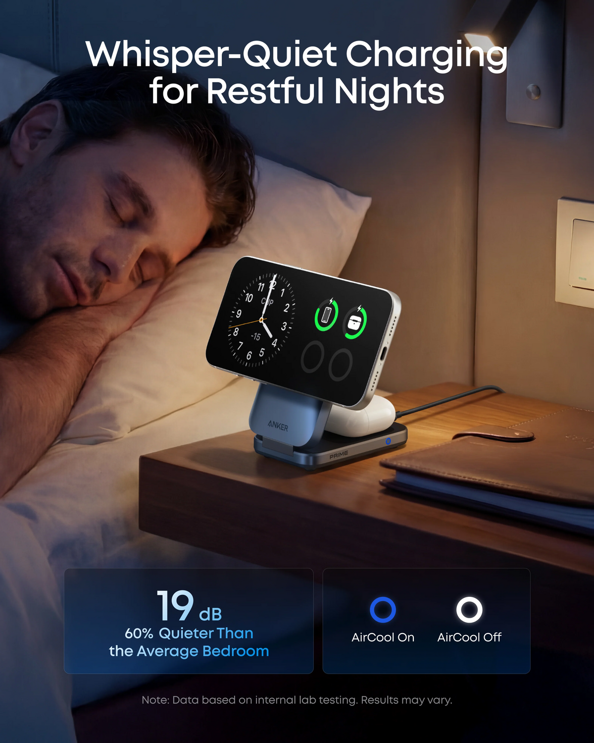 Anker Prime MagGo 3in1 Wireless Charger, 25W, Black A25N1