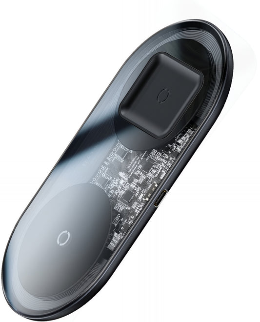 Baseus Simple 2in1 Wireless Network Charger, 15W, 1.67A, Transparent WXJK-A01