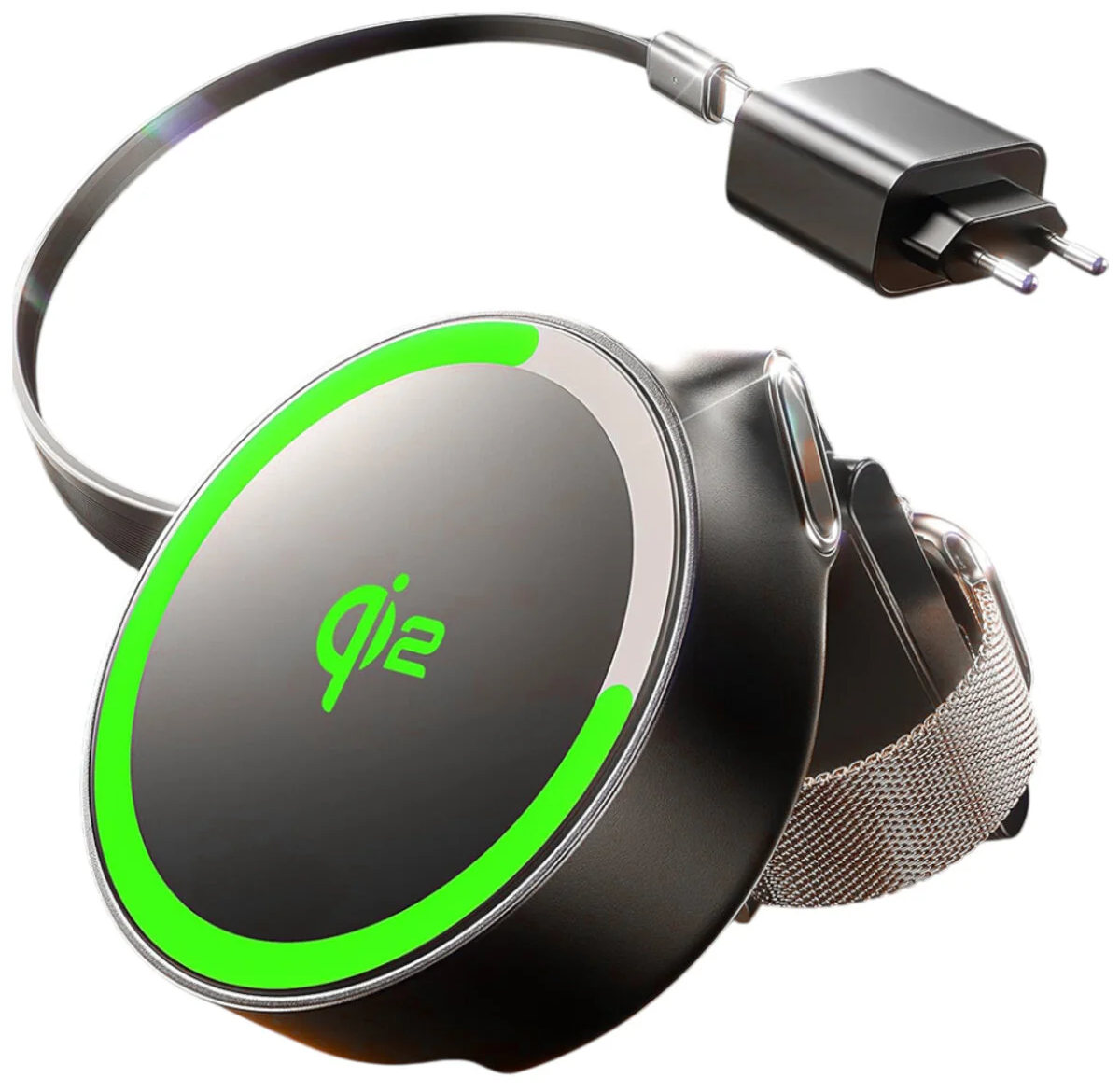 Lisen W602 2in1 Wireless Network Charger, 15W, 1.67A, Black YL0324090008