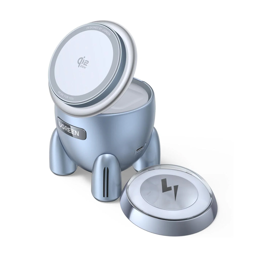 UGREEN W713 2in1 25W Wireless Network Charger, Blue