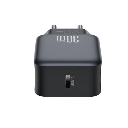 XO Design L155 Network Charger, 30W, 3A, 1 x USB-C, Black