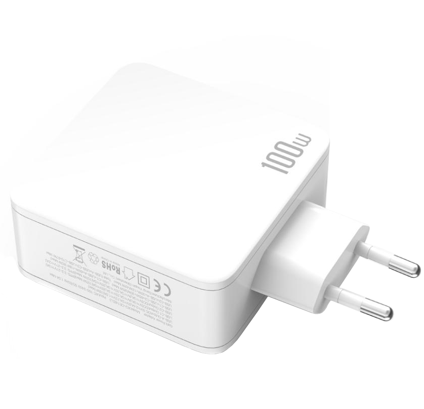 XO Design CE14 Network Charger, 100W, 3.25A, 1 x USB-A - 2 x USB-C, White