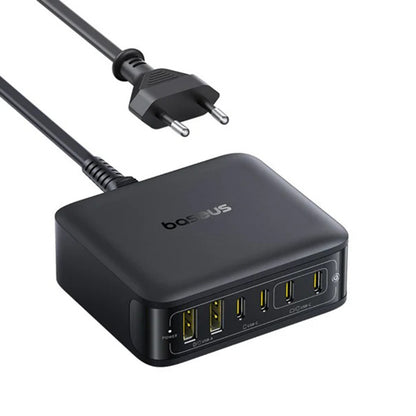 Baseus EnerFill FH21 Charging Station, 120W, 3.25A, 2 x USB-A - 4 x USB-C, Black E0120T00