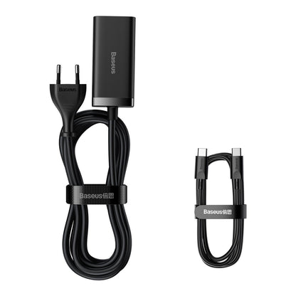 Baseus GaN3 Pro USB-C Charging Station, 100W, 5A, 2 x USB-A - 2 x USB-C, Black, Resealed CCGP000101