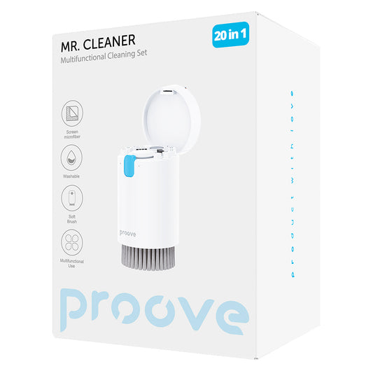 Proove Mr.Cleaner Cleaning Tool for Headphones / Phone / DSLR Camera / Laptop, 20in1, White