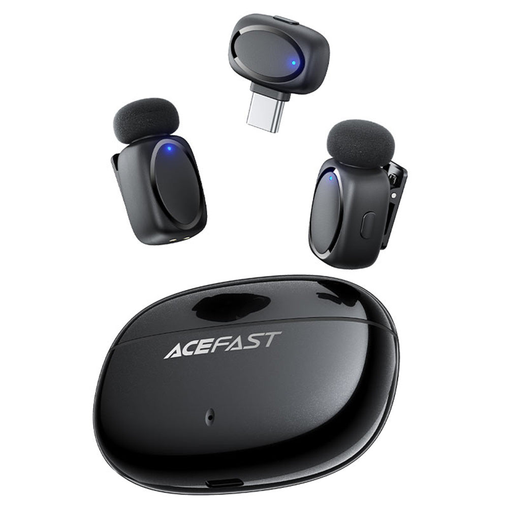 Acefast R2 Lavalier, USB-C, Set of 2 pieces, Black