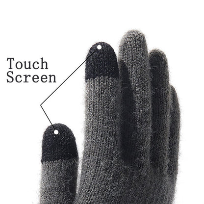 Techsuit Men's Winter Touchscreen Gloves ST0013, Size 22cm, Gray