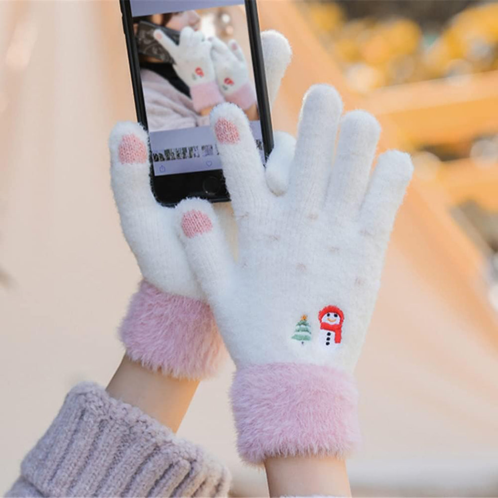 Techsuit Women's Winter Touchscreen Gloves ST0011, Size 17cm, Beige