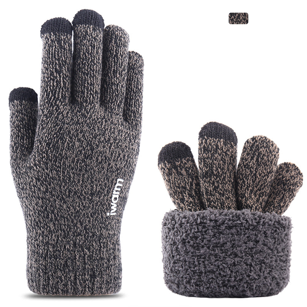 Iwarm ST0005 Touchscreen Winter Gloves, Size 21cm, Gray