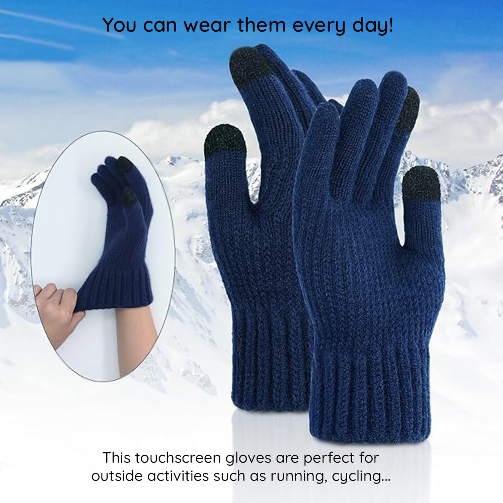 Unisex Winter Touchscreen Gloves Techsuit ST0012, Size 22cm, Brown