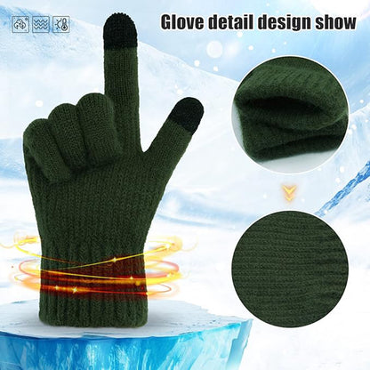 Unisex Winter Touchscreen Gloves Techsuit ST0012, Size 22cm, Brown
