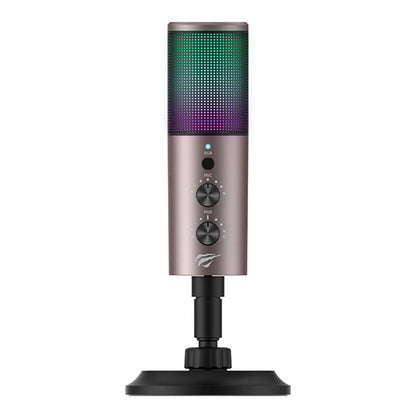 HAVIT GK61 Gaming Microphone, RGB, USB-C, Gray