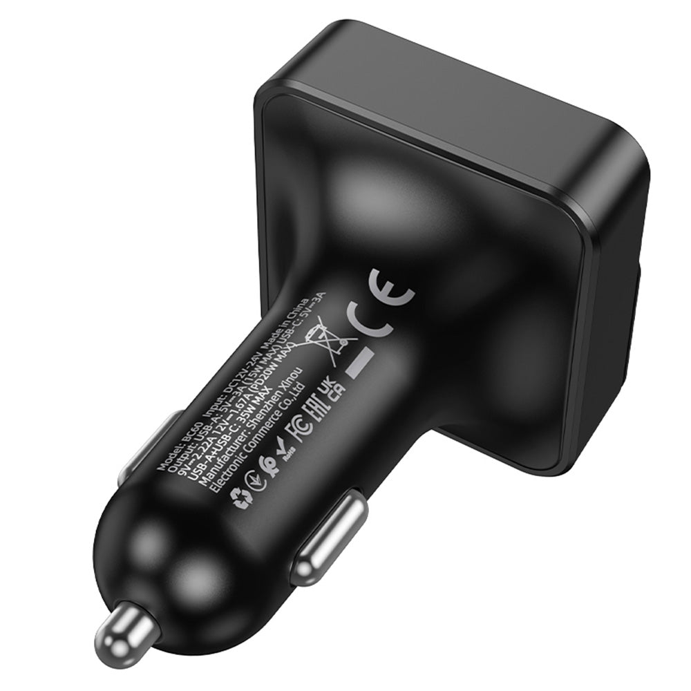 FM Bluetooth Modulator Borofone BC60 Hero, 2 x USB-A - 1 x USB-C