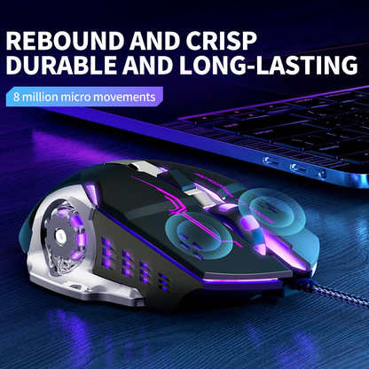 Wired USB Gaming Mouse XO Design M10, RGB, 3200DPI, Black