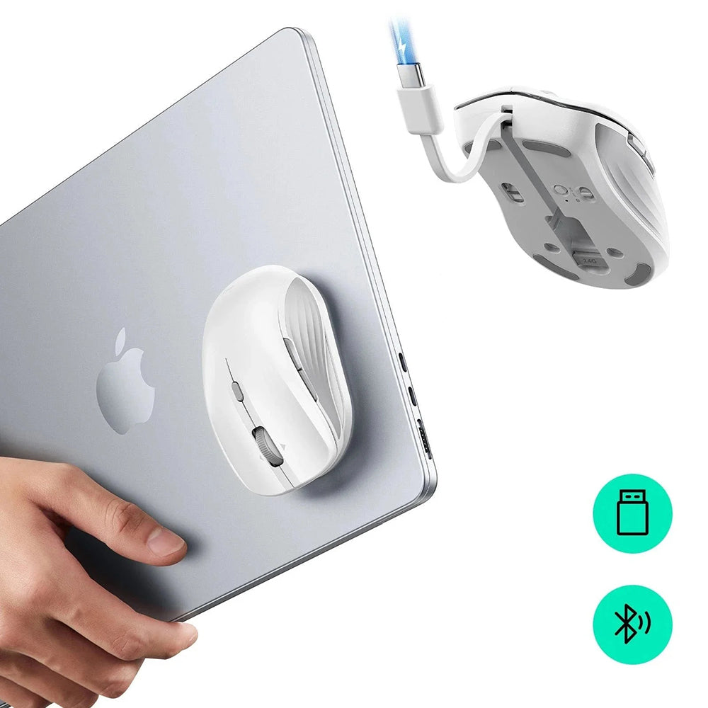 ESR MagMouse Wireless Mouse, 800DPI - 4800DPI, BT / Wi-Fi, White