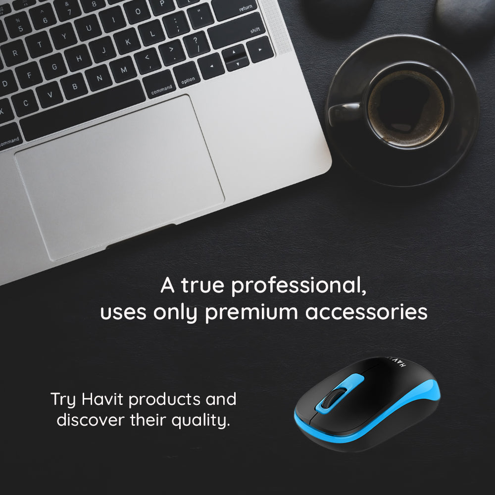 HAVIT MS626GT Wireless Mouse, 1200DPI, Black