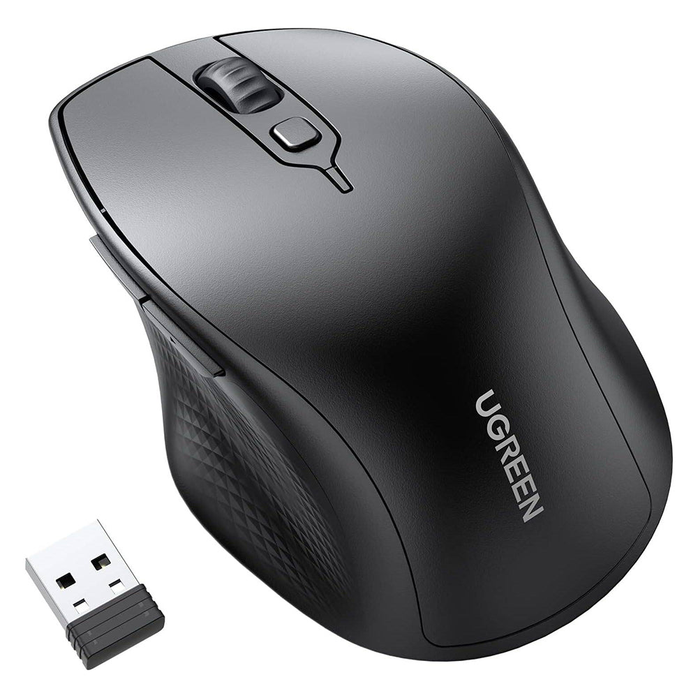 UGREEN MU101 Wireless Mouse, 4000DPI, BT / Wi-Fi, Black