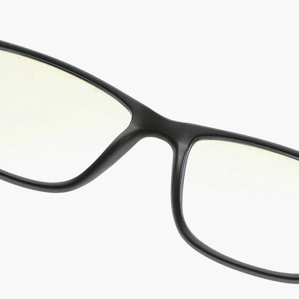 Men's Techsuit F2388 Computer Glasses, Anti-Blue Light, Black Red