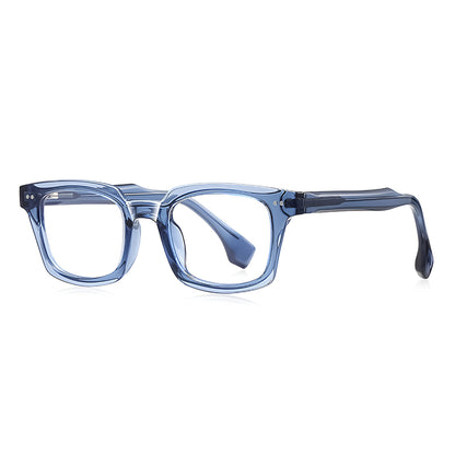 Men's Computer Glasses Techsuit LS084, Anti-Blue Light, Transparent Blue