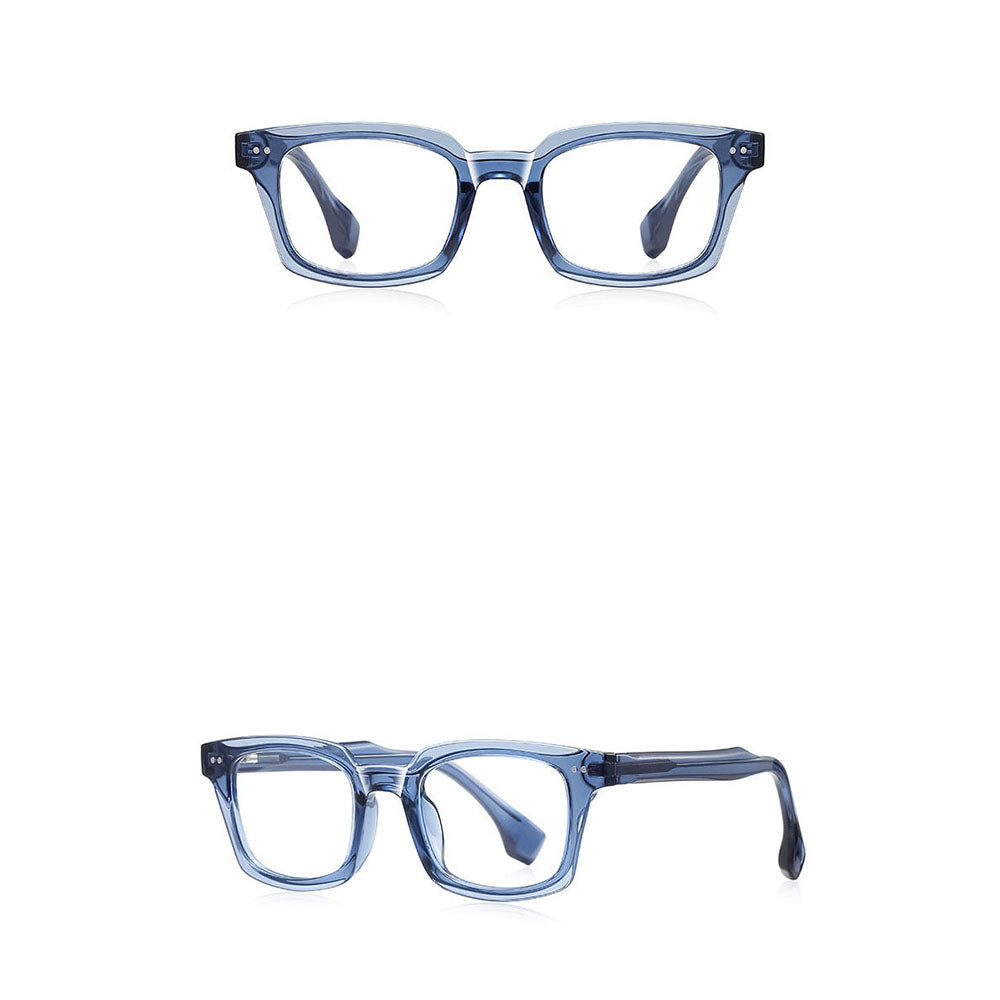 Men's Computer Glasses Techsuit LS084, Anti-Blue Light, Transparent Blue