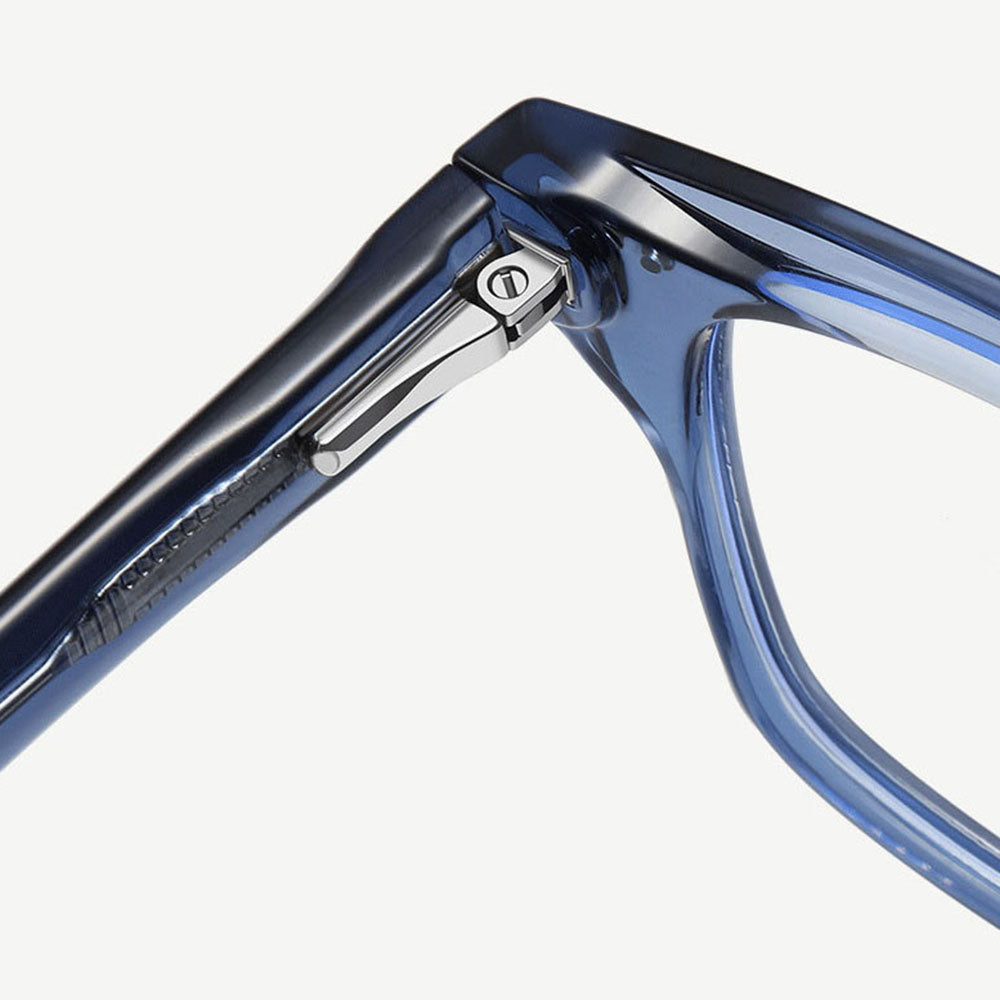 Men's Computer Glasses Techsuit LS084, Anti-Blue Light, Transparent Blue