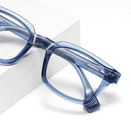 Men's Computer Glasses Techsuit LS084, Anti-Blue Light, Transparent Blue