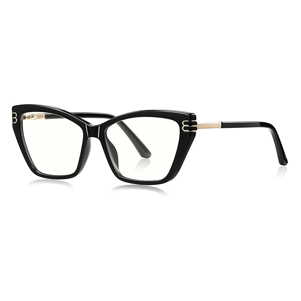 Techsuit 2262 Women's Computer Glasses, Anti-Blue Light, Black