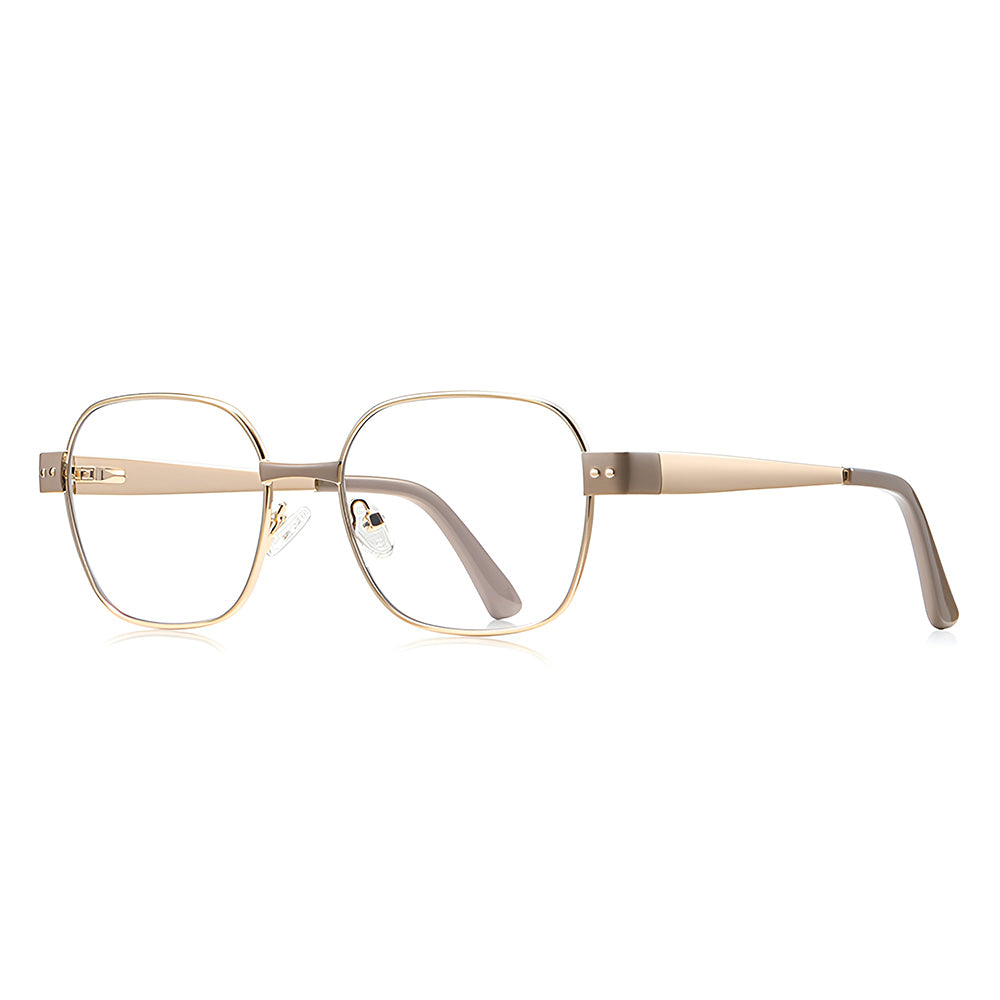 Techsuit 3172 Women's Computer Glasses, Anti-Blue Light, Gold
